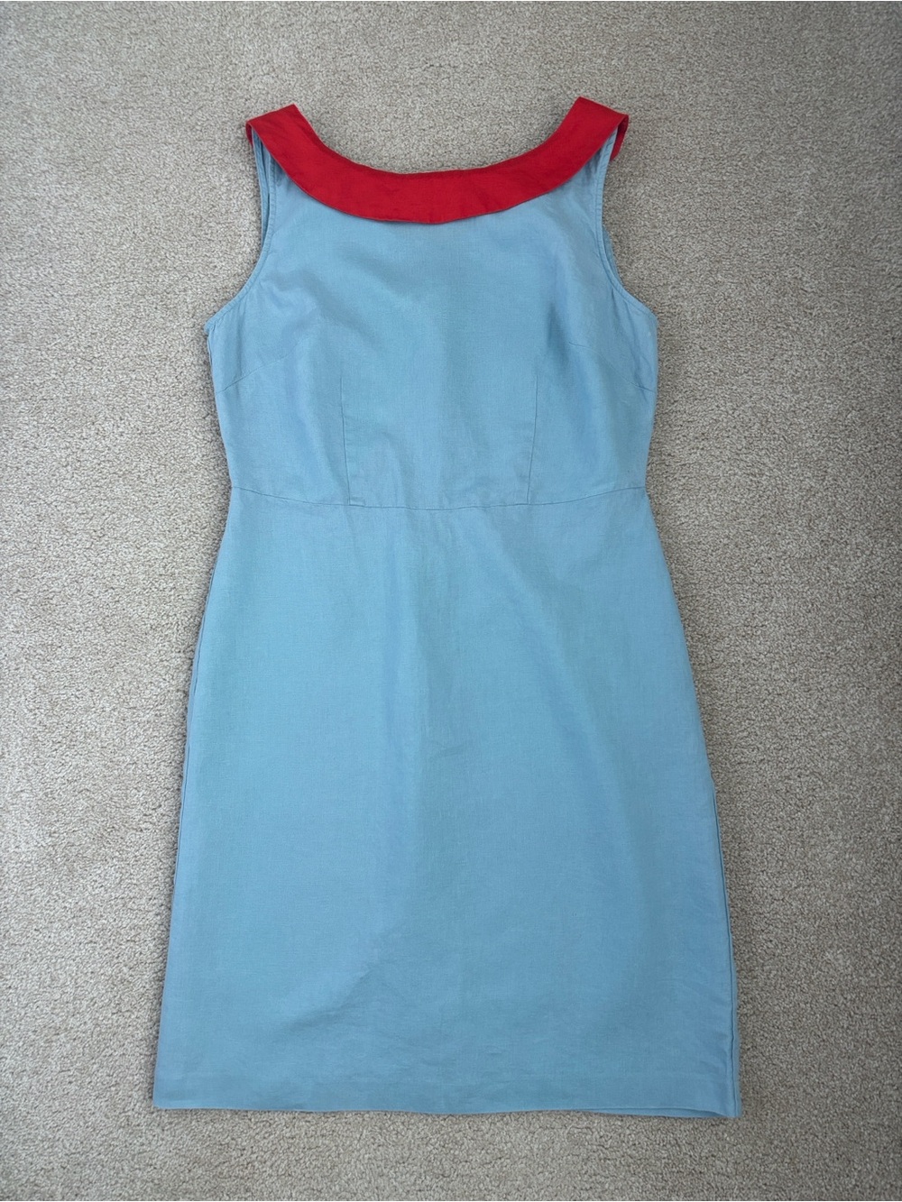 Boden blue Imelda Linen Dress, size US 8